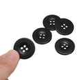 thumbnail image 4 of Uxcell Resin Sewing Buttons Round Flat 4-Hole Craft Buttons for Card Making Scrapbooking 10 Pcs Black 25mm, 4 of 5