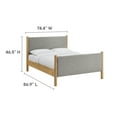 thumbnail image 3 of Platform Bed Frame, King, Gray, Fabric, Hotel Bedroom, Modern Contemporary, HB38199, 3 of 9