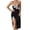 Black, variant on Lingerie for Women Nightwear V Line Long Style Split Suspender Nightdress for Provocative Sleepwear and undergarment Wine M