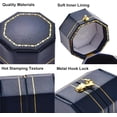 thumbnail image 3 of JP Mini Sapphire Blue Ring Box for Proposals & Weddings - Pocket-Sized Engagement Case for Pockets & Handbags, 3 of 6
