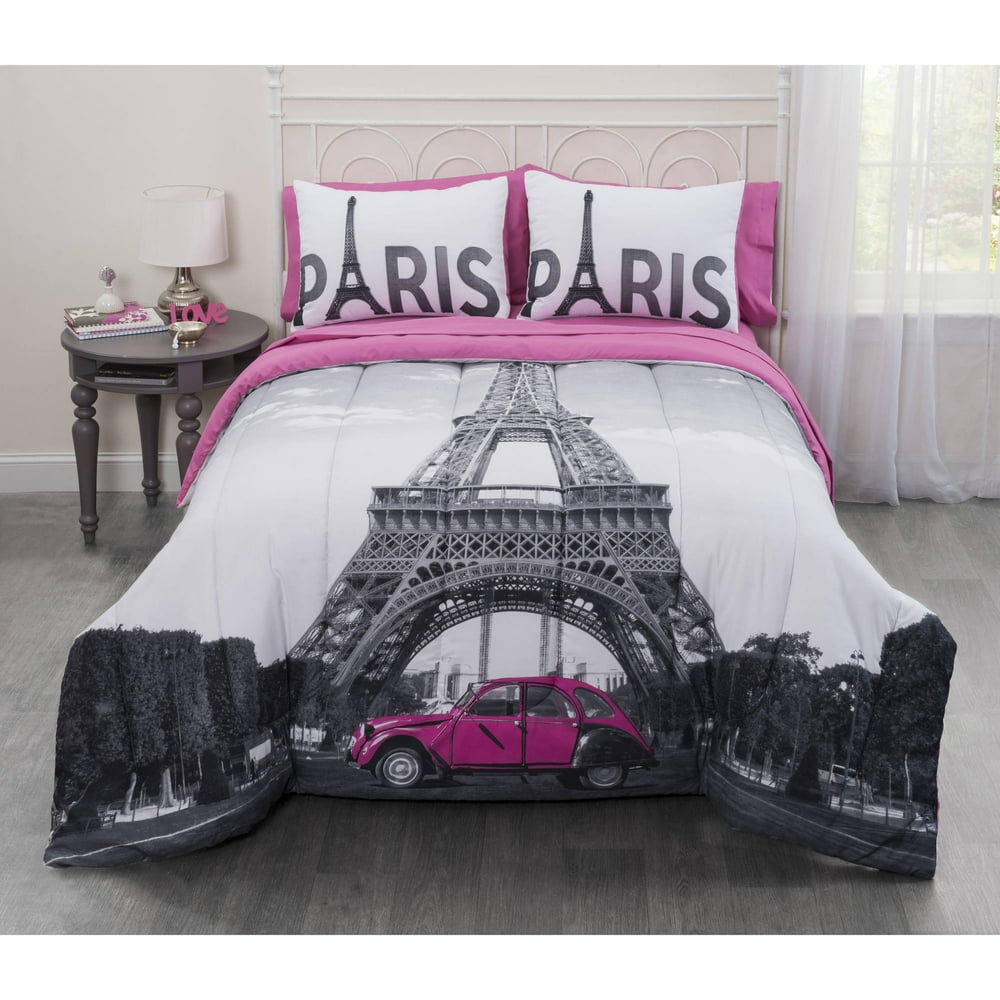 Casa Photo Real Paris Eiffel Tower Bed in a Bag Bedding Set Walmart
