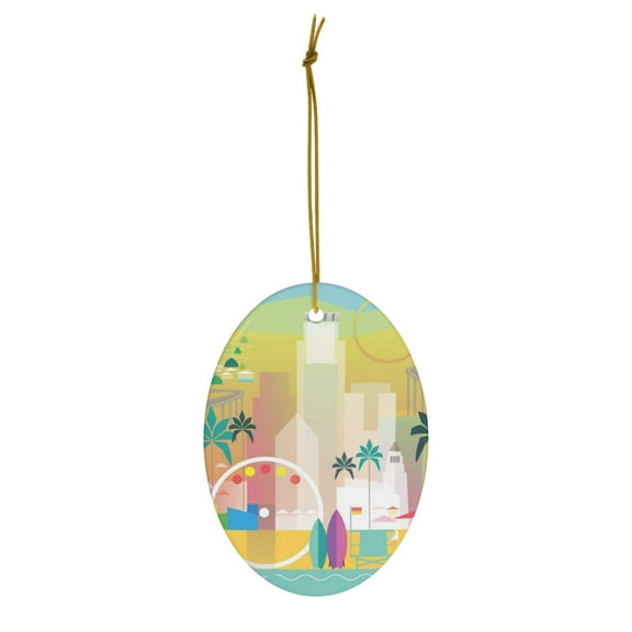 Los Angeles Ceramic Ornament