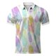 thumbnail image 2 of Camisas De Vestir Para Hombre Azul Camisa de manga corta con cremallera de solapa con impresión digital 3D para hombre Chaqueta de camisa de moda informal (White, XXL), 2 of 4
