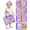 thumbnail image 1 of Juguete Montessori Busy Board Walenty para niños de 1 a 4 años, color morado, 1 of 6
