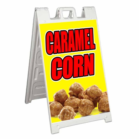 Caramel Corn (24" X 36") Standard A-Frame Signicade, Includes Decal Applied To Stand