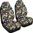 thumbnail image 3 of FOR U DESIGNS Frog Daisy Rainbow Print 2 Pack Car Seat Cover Elastic Automotive Seat Cushion for Women Men Replacement Vehicle Interior Decoration Fit for Cars SUV Truck Sedan, 3 of 7