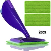 Sufanic Microfiber Reusable Refills Mop Pads for Swiffer Wet Jet,12inch,Green,Pack of 2