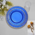 thumbnail image 4 of Balsa Circle 25 Round 8" Royal Blue Metallic Disposable Dinner Salad Paper Plates Textured Trim Party Decorations Supplies, 4 of 8