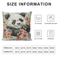 thumbnail image 5 of FUMJ Watercolor Panda Square Pillow Cover, Durable Throw Pillowcase for Bed Couch Sofa , Canvas Pillow for Couch Sofa Home Decor, 5 of 5