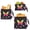 Cosmic Neon Butterfly, variant on Dailycode 3 Pack Reusable Ziploc Bags Leakproof Sandwich Snack Freezer Bags, Burgundy Gold Butterfly