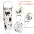 thumbnail image 3 of Pug Gifts For Pug Lovers-30oz Funny Pug Tumbler With Top Handle and Lid Straw-Pug Gifts For Women-Dog Lover Gifts-Dog Owner Gifts Stainless Steel Insulated Bottle Travel Mug Coffee Cup, 3 of 3