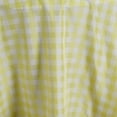 thumbnail image 6 of Efavormart 120" Round YELLOW/WHITE Checkered Wholesale Gingham Polyester Linen Picnic Restaurant Dinner Tablecloth, 6 of 8