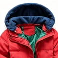 thumbnail image 3 of OGLCCG Boys Winter Coat Zip up Warm Puffer Jacket Windproof Thicken Outerwear with Detachable Hood,Size 5, 3 of 6