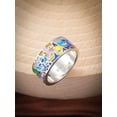 thumbnail image 2 of QQTDFG Women Luxury 925 Silver Enamel Ring Cubic Zircon Wedding Jewelry Gift Size 6-10-#1-9, 2 of 3