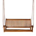 thumbnail image 3 of All Things Cedar Teak Swing & Cushions, White, 3 of 8