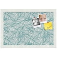 thumbnail image 2 of PinPix 18x12 Custom Cork Bulletin Board White Aqua Poster Board Has a Fabric Style Canvas Finish, Framed in White Aqua, by ArtToFrames (PinPix-1876), 2 of 5