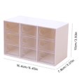 thumbnail image 4 of stanreset Mini 9 Grid Drawer Desk Storage Box Plastic Storage Organizer for Home Office White, 4 of 6
