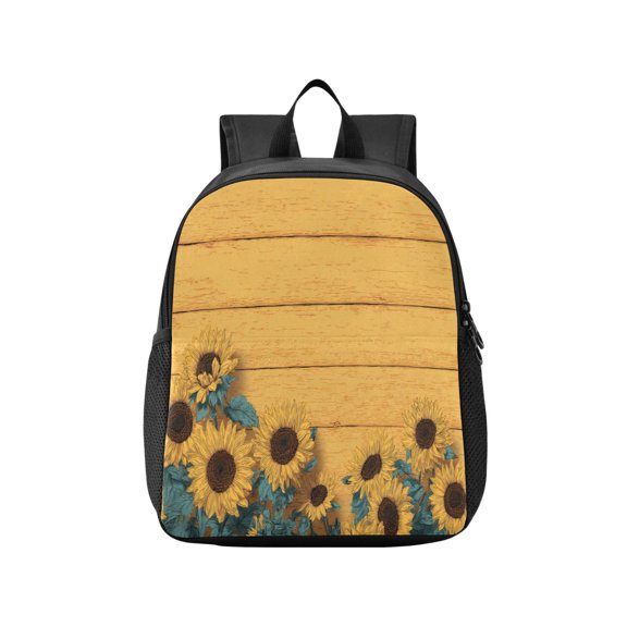 Toddler Backpack Bright Colors Sunflowers Waterproof Lightweight Backpack Casual Mini Daypack for Daycare & Travel