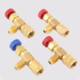thumbnail image 4 of Refrigerant Charging Valve, Brass Low Loss HVAC Fittings, Control Ball Valve with Safety Adapter for R32, R22, R410 A/C Conditioner Manifold Maintenance Tools, 4 of 8