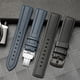 thumbnail image 2 of Correa de reloj de caucho fluorado de 20 mm y 22 mm para Rolex Tissot Omega Seiko, correa de reloj para Huawei Samsung, correa deportiva negra y azul, 2 of 5