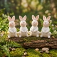 thumbnail image 4 of Sktrjpolfis 4pc Easter White Rabbits , Plastic, DIY Crafts, for Home Living Room Easter Ornaments, 4 of 6