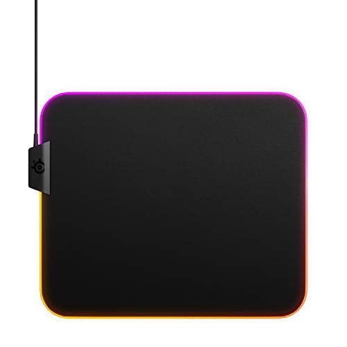 SteelSeries QcK Gaming Surface - Medium RGB Prism Cloth - Optimized for Gaming Sensors - Micro-Woven Surface