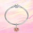 thumbnail image 2 of 925 Sterling Silver Charm for Women Bracelets Necklace Family Forever Shiny Eternal Symbol Heart Dangle Charm Gift, 2 of 6