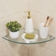 thumbnail image 2 of EeaseMX Estante de cristal para baño, 2 unidades, estante de esquina triangular, soporte de almacenamiento para montaje en esquina de pared de baño, 2 of 7