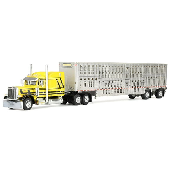 First Gear DCP 1/64 Peterbilt 379 Sleeper Cab with Wilson Silverstar Livestock Trailer, Harrison Truckin Dealer Exclusive 60-2104