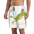 thumbnail image 2 of Susaid Hunting Frog Print Men's Swim Trunks Hawaiian Bathing Mesh Lining Suit Swimsuits Beach Shorts with Pockets-Small, 2 of 6