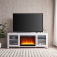 thumbnail image 2 of Evelyn&Zoe Quincy Rectangular TV Stand with 26" Crystal Fireplace for TV's up to 75", White, 2 of 16