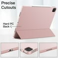 thumbnail image 2 of JETech Case for iPad Pro 12.9-Inch (2022/2021 Model, 6th/5th Generation), Protective Hard Back Shell Soft-Touch Tablet Stand Cover, Auto Wake/Sleep (Rose Gold), 2 of 7