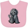 thumbnail image 3 of Inktastic Curious Black Doodle Boys or Girls Baby Bib, 3 of 4