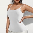 thumbnail image 5 of BWASD Tank Tops for Women Adjustable Built in Bra Camisole Tops Spaghetti Strap Shelf Bras Padded Shirt Going Out Sport Undershirts White S-XXL, 5 of 5