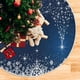 thumbnail image 5 of Falda para árbol de Navidad ATTX, diseño de copos de nieve, color azul invierno, 90 cm, 5 of 6