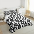 thumbnail image 3 of Homewish Retro Sweet Cherry Full Size Comforter Sets,Fruit Theme Bedding Comforter Set,Gray White Black Bedding Sets For Kids,Breathable Home Decor Reversible,3 Pieces, 3 of 8