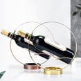 thumbnail image 6 of Metal Single Tabletop Wine Rack – Freestanding Countertop Decorative Wine Bottle Holder, Unique Wine Gifts and Accessories for Wine Lovers (Gold), 6 of 12