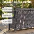 thumbnail image 4 of Gymojoy 3-Seater Outdoor Wicker Sofa, Rattan Deep Seat Patio Couch with Removable Cushions for Balcony, Deck & Backyard, 4 of 9