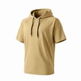 thumbnail image 7 of Short Sleeve Hoodies for Men Comfort Lightweight Athletic Gym Workout Sweatshirt Hooded Fishing Shirt Pullover Hoodie, 2XL, 7 of 7