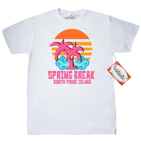 South Island Shirt - Inktastic Spring Break On South Padre Island With Palm Trees T-Shirt Ocean Beach Vacation Sand Spot Fun Party Tree Sunshine Sun Texas Mens Adult Clothing Apparel Tees T-shirts