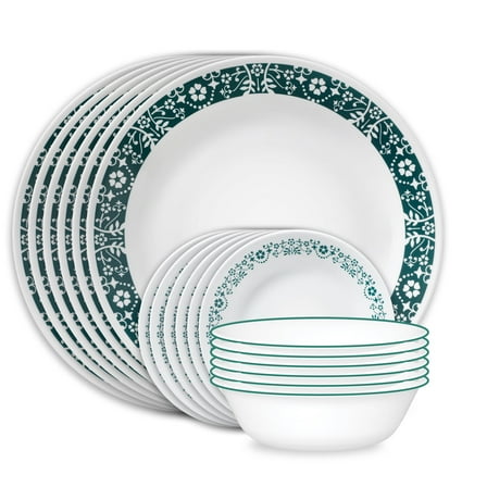 Corelle Penelope 18-Piece Glass Dinnerware Set (Service for 6)