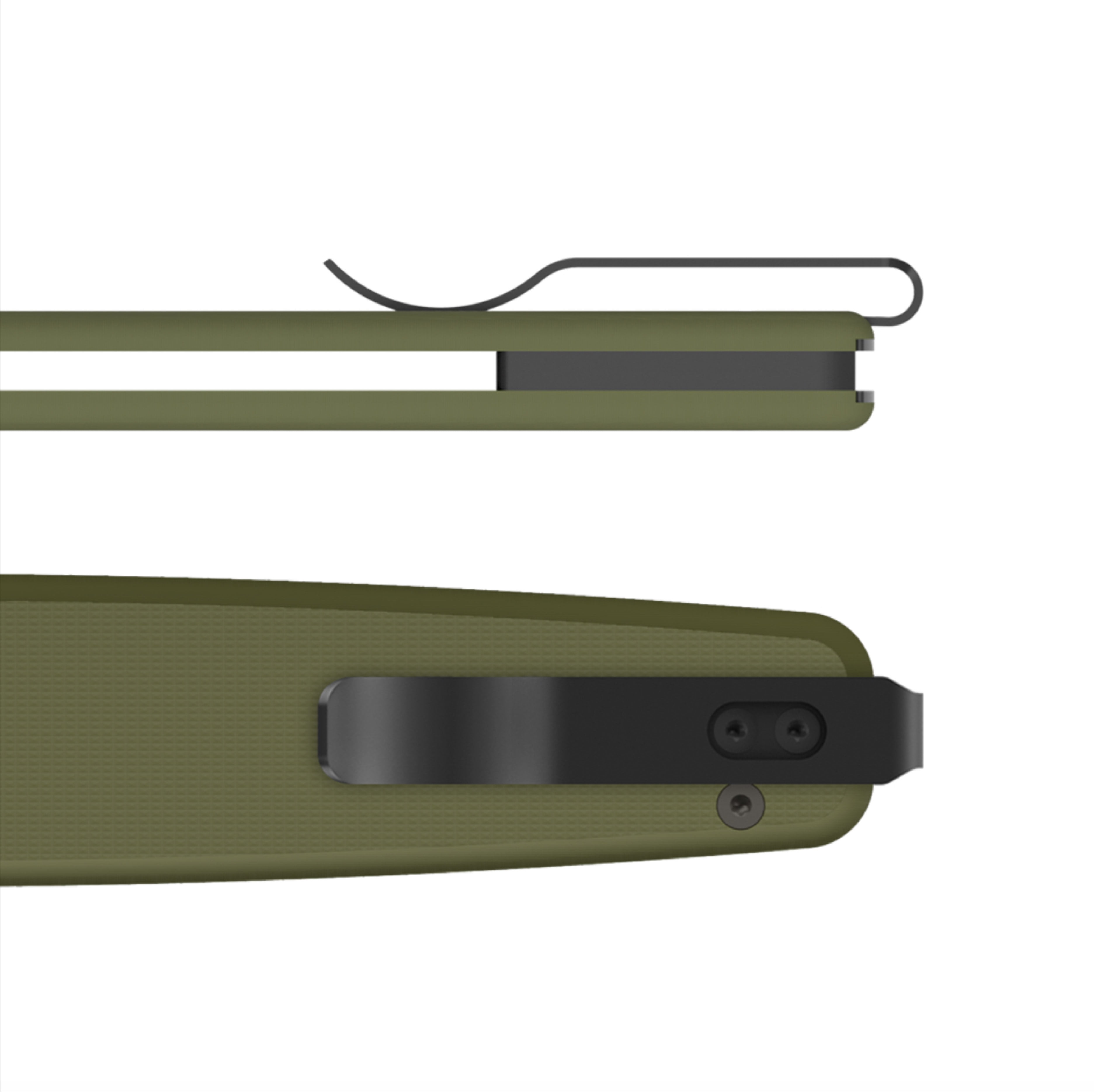 Swiss Tech Balken L Folding Knife, 14C28N Steel, Olive G-10 Handle, EDC Crossbar Lock
