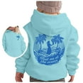 thumbnail image 6 of Girls Boys Palm Hoodies Sweatshirts Cute Preppy Hoodie Sky Blue 6-7 Years, 6 of 8