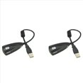 thumbnail image 1 of 2X Tarjeta de Sonido USB Externa 7.1 Adaptador 5HV2 3D Audio Auricular Micrófono 3.5Mm para PC Portátil PC de Escritorio, 1 of 5