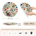 thumbnail image 2 of Flowers Of Rabbits Trivet Mats Woven Pot Holders 3Pcs Non-Slip Heat Resistant for Hot Pots Pans Pats, 2 of 6