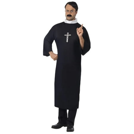 Smiffys 20422M Priest Costume with Robe & Collar, Medium - Black