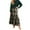Dark Green, variant on Women’s Long Plaid Skirt Elastic Waist Tiered Maxi Skirt Lightweight Soft Fabric Casual Style for Daily Wear Navy S