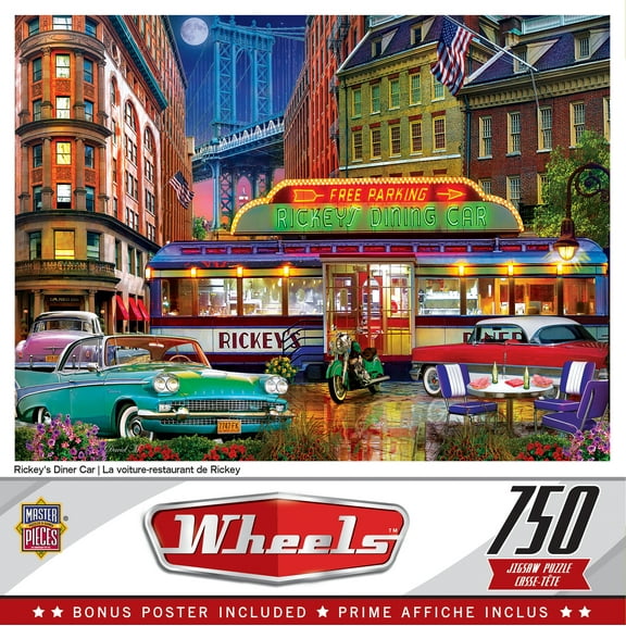MasterPieces 750 Piece Jigsaw Puzzle - Ricky's Diner Car - 18"x24"