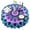 Colorful Tie Dye, variant on Purple Blue Tie Dye Pattern Round Tablecloth 60"x60",Wrinkle Wipeable Table Cloth for Kitchen Dining Room Picnic Patio Party