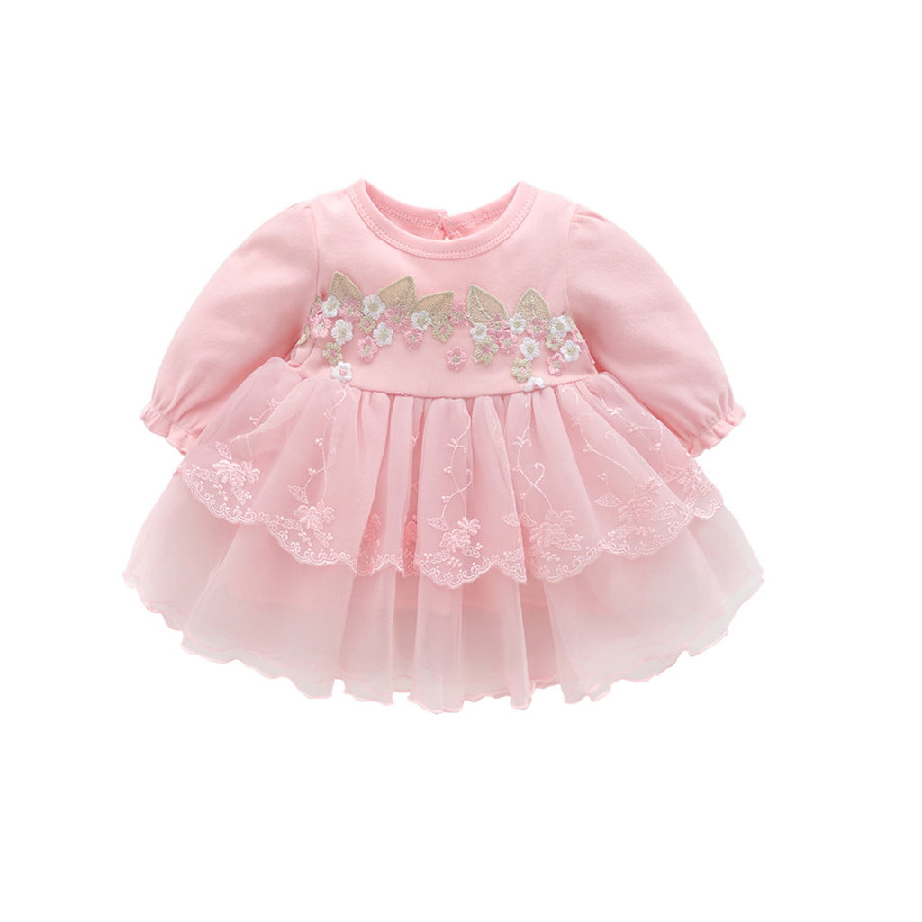 Autumn Infant Baby Kids Girls Party Lace Tutu Princess Dress Clothes Outfits 
